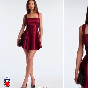 Fashion Nova Burgundy Backless Dress